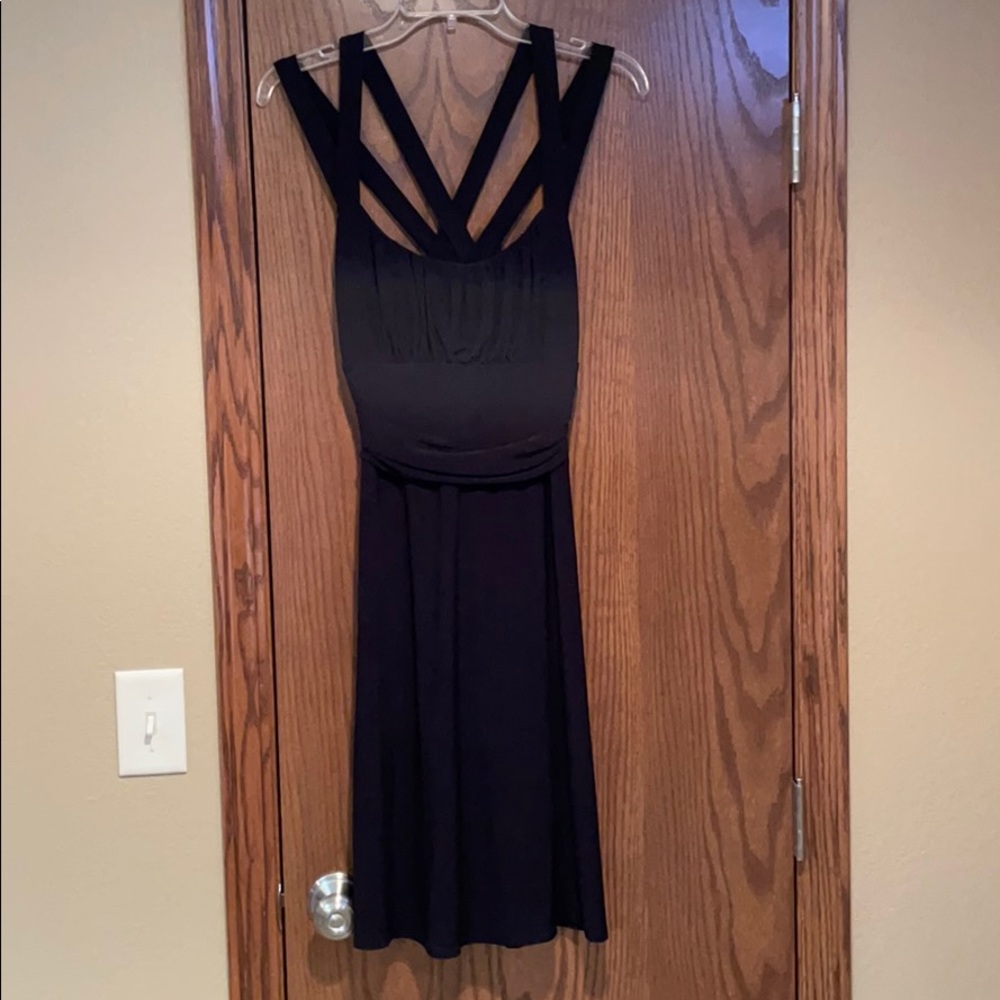 Classic black party dress, M